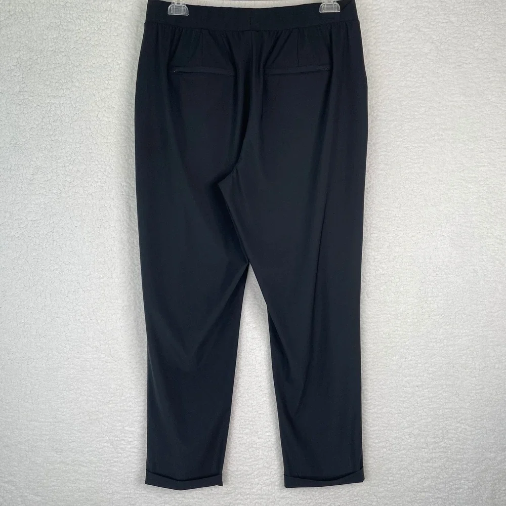 Baleaf Womens XL Black Athletic Ankle Pants Stretch Drawstring Hiking Trousers